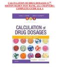 CALCULATION OF DRUG DOSAGES 11TH  EDITON OGDEN TEST BANK&comma; ALL CHAPTERS &vert;  COMPLETE GUIDE Q & A