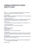 LINEMAN APPRENTICE POWER QUALITY EXAM QUESTIONS & ANSWERS &lpar;GRADED A&rpar;