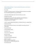 NUR 233 Mental Health - Final &lpar;Combined&rpar; Questions and answers  already Graded A&plus;  
