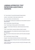 LINEMAN APPRENTICE TEST DEFINITIONS QUESTIONS & ANSWERS-