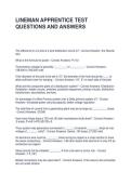LINEMAN APPRENTICE TEST QUESTIONS AND ANSWERS
