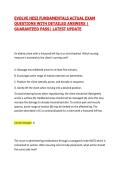 EVOLVE HESI FUNDAMENTALS ACTUAL EXAM QUESTIONS WITH DETAILED ANSWERS &vert; GUARANTEED PASS&vert; LATEST UPDATE