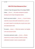 WGU C783 PROJECT MANAGEMENT OA FIRST TRY &vert; LATEST EXAM QUESTIONS & VERIFIED ANSWERS 2026