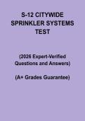 FDNY S-12 Citywide Sprinkler Systems Test Questions and Answers PDF &vert; Study Guide