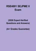 RSE4801 SEJPME II Questions and Answers PDF &vert; Joint Professional Military Education Study Guide