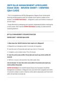 JEFF ELLIS MANAGEMENT LIFEGUARD EXAM 2026 &ndash; REVIEW SHEET &plus; VERIFIED Q&A GUIDE