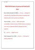 WGU D169 OA EXAM 2026 &ndash; PRINCIPLES OF LEARNING & TEACHING STUDY GUIDE WITH REAL ANSWERS