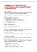 NAN MCKAY HCV SPECIALIST CERTIFICATION EXAM QUESTUIONS AND ANSWERS