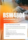 BSW4804 Assignment 2 Semester 2 2026 - Due 2 September 2026