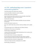 nur 376 - pathophysiology exam 1 questions  and answers graded A&plus; 