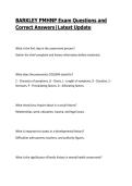 BARKLEY PMHNP Exam Questions and Correct Answers&vert;Latest Update