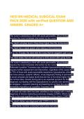   HESI RN MEDICAL SURGICAL EXAM  PACK 2026 with verified QUESTION AND  ANSERS  GRADED A&plus; 