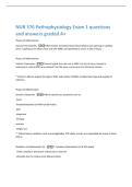 NUR 376 Pathophysiology Exam 1 questions  and answers graded A&plus;