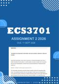 ECS3701 Assignment 2 2026 - Distinction &vert; Due 11 September 2026