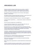 ARKANSAS LAW QUESTIONS AND ANSWERS