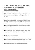 CORE CCHI PRACTICE ACTUAL TEST PAPER 2026 COMPLETE QUESTIONS AND SOLUTIONS GRADED A&plus;