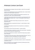 Arkansas License Law Exam Questions with Solutions