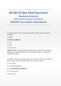 NR 304 CJE Open Check Health Assessment ACTUAL EXAM 2026&sol;2027 &vert; Verified Q&A with Rationales &vert; Chamberlain  University &vert; Pass Guaranteed - A&plus; Graded