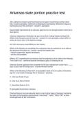 Arkansas state portion practice test  Questions with Solutions 