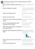 Exercise Science &sol; Score 100&percnt; &sol; New Version 2025 Update &sol; Health Kinesiology & ACSM Study Guide