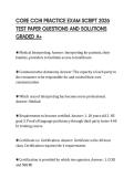CORE CCHI PRACTICE EXAM SCRIPT 2026 TEST PAPER QUESTIONS AND SOLUTIONS GRADED A&plus;