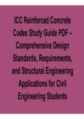 ICC Reinforced Concrete Codes Study Guide PDF Comprehensive Design Standards Requirements and Detailed Explanations 2025&sol; 2026