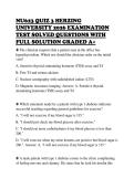 NU623 QUIZ 3 HERZING UNIVERSITY 2026 EXAMINATION TEST SOLVED QUESTIONS WITH FULL SOLUTION GRADED A&plus;
