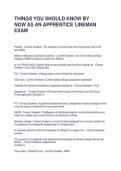 THINGS YOU SHOULD KNOW BY NOW AS AN APPRENTICE LINEMAN EXAM QUESTIONS AND ANSWERS &vert; GRADED A