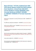 Biod 102 Exam 1 ACTUAL Updated Exam 2026  WITH Recent Newest Verified And Well Analyzed  Exam Questions  &lpar;Actual Exam 2026-2027&rpar;  Correct Detailed & Verified ANSWERS &lpar;100&percnt;  Accurate Solutions&rpar; ALREADY GRADED  A&plus;&vert;&vert;NEWEST VERSION Of The Exam Guarantee  Pass
