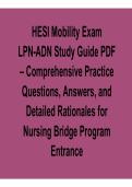 HESI Mobility Exam LPN ADN Study Guide PDF Comprehensive Practice Questions Answers Detailed Explanations 2025&sol; 2026