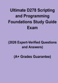 Ultimate D278 Scripting and Programming Foundations Study Guide Questions and Answers PDF