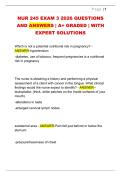 NUR 245 EXAM 3 2026 QUESTIONS  AND ANSWERS &vert; A&plus; GRADED &vert; WITH  EXPERT SOLUTIONS