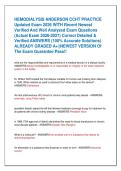 HEMODIALYSIS ANDERSON CCHT PRACTICE  Updated Exam 2026 WITH Recent Newest  Verified And Well Analyzed Exam Questions   &lpar;Actual Exam 2026-2027&rpar; Correct Detailed &  Verified ANSWERS &lpar;100&percnt; Accurate Solutions&rpar;  ALREADY GRADED A&plus;&vert;&vert;NEWEST VERSION Of  The Exam G