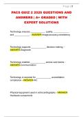 PACS QUIZ 2 2026 QUESTIONS AND  ANSWERS &vert; A&plus; GRADED &vert; WITH  EXPERT SOLUTIONS 
