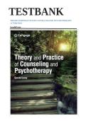 Test Bank Theory and Practice of Counseling and Psychotherapy 11th Edition by Gerald Corey ISBN 9780357764428 Complete Chapters 1-15 Counseling Theories Exam Questions and Answers A&plus;