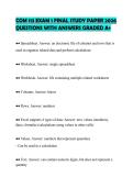 COM 113 EXAM 1 FINAL STUDY PAPER 2026 QUESTIONS WITH ANSWERS GRADED A&plus;