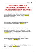 PACS - FINAL EXAM 2026  QUESTIONS AND ANSWERS &vert; A&plus;  GRADED &vert; WITH EXPERT SOLUTIONS 