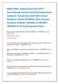 NR304 FINAL Updated Exam 2026 WITH   Recent Newest Verified And Well Analyzed Exam   Questions  &lpar;Actual Exam 2026-2027&rpar; Correct   Detailed & Verified ANSWERS &lpar;100&percnt; Accurate   Solutions&rpar; ALREADY GRADED A&plus;&vert;&vert;NEWEST   VERSION Of The Exam Guarantee Pass&excl;&excl;