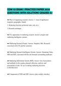 COM 113 EXAM 1 PRACTICE PAPER 2026 QUESTIONS WITH SOLUTIONS GRADED A&plus;