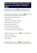 Galen Pharmacology exam 2 1 Exam Questions and answers GRADED A &lpar;2026&rpar;