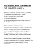 NUR 2502 FINAL PAPER 2026 QUESTIONS WITH SOLUTIONS GRADED A&plus;