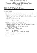 TEST BANK Anatomy and Physiology 10th Edition Patton All chapters