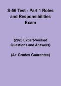 FDNY S-56 Test Part 1 Roles and Responsibilities Questions and Answers PDF &vert; Study Guide