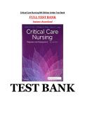 test bank of Critical Care Nursing 8th Edition Urden  complete  newest solution A&plus; verified 