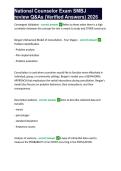 National Counselor Exam SMBJ review Q&As &lpar;Verified Answers&rpar; 2026