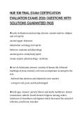 NUR 108 FINAL EXAM CERTIFICATION EVALUATION EXAMS 2026 QUESTIONS WITH SOLUTIONS GUARANTEED PASS