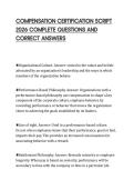 COMPENSATION CERTIFICATION SCRIPT 2026 COMPLETE QUESTIONS AND CORRECT ANSWERS