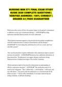 NURSING MSN 571 FINAL EXAM STUDY GUIDE 2026 COMPLETE QUESTIONS &vert; VERIFIED ANSWERS &vert; 100&percnt; CORRECT &vert; GRADED A&plus;&vert; PASS GUARANTEED