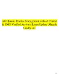 ARE Exam&colon; Practice Management with all Correct & 100&percnt; Verified Answers &vert;Latest Update &vert;Already Graded A&plus;
