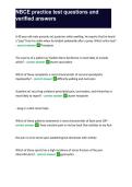 NBCE practice test questions and verified answers